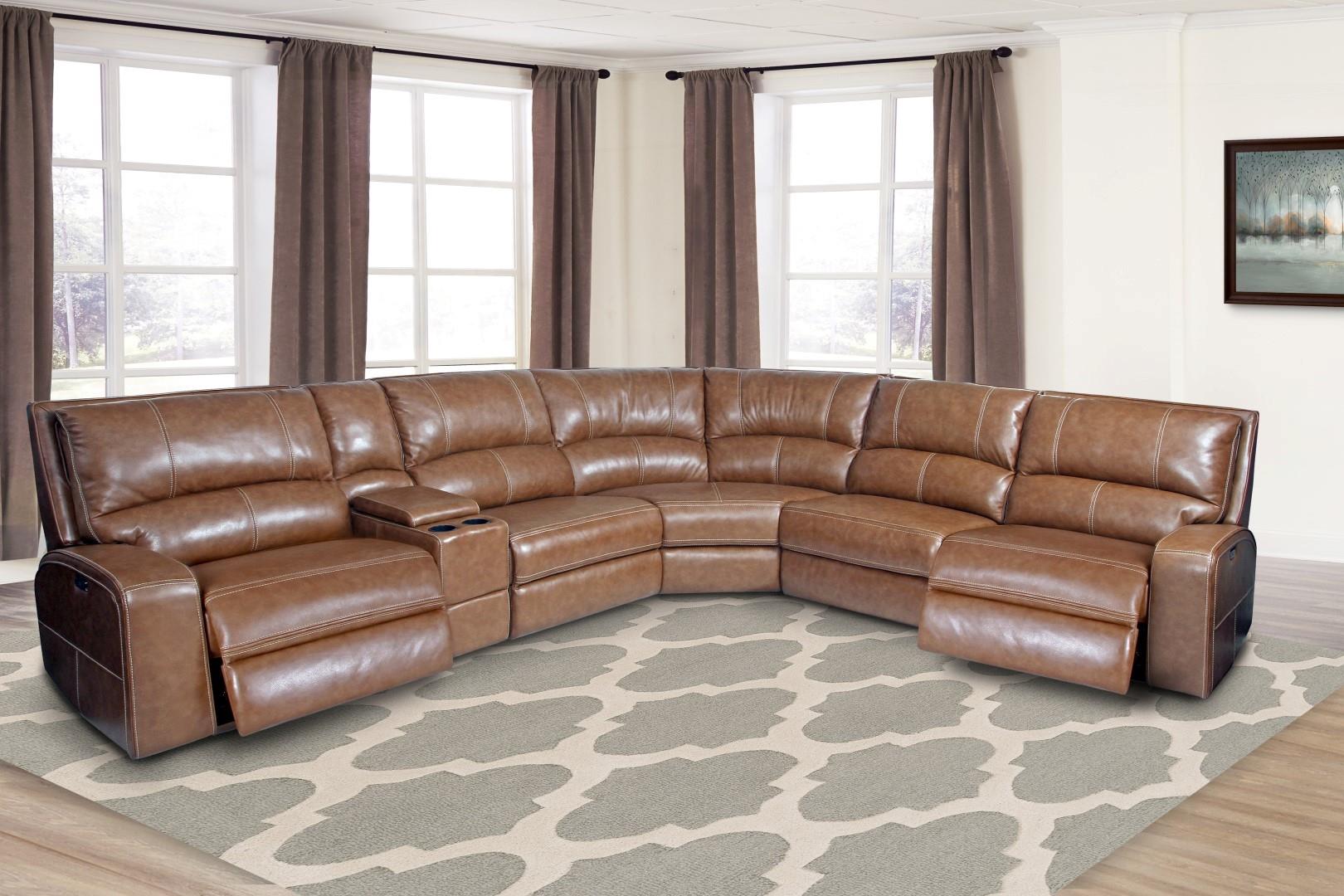 Swift Leather Modular Sectional-image