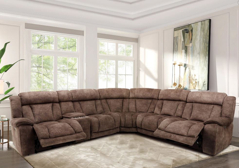 Titus Hudson Brown 6PC Sectional-image