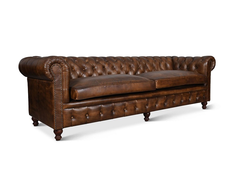 Essex Chesterfield Sofa Antique Whiskey Leather-image
