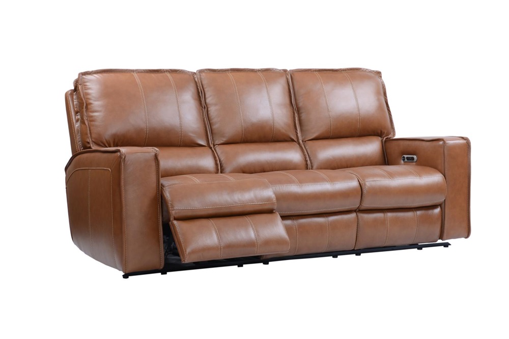 Rockford Triple Reclining Leather Sofa-image