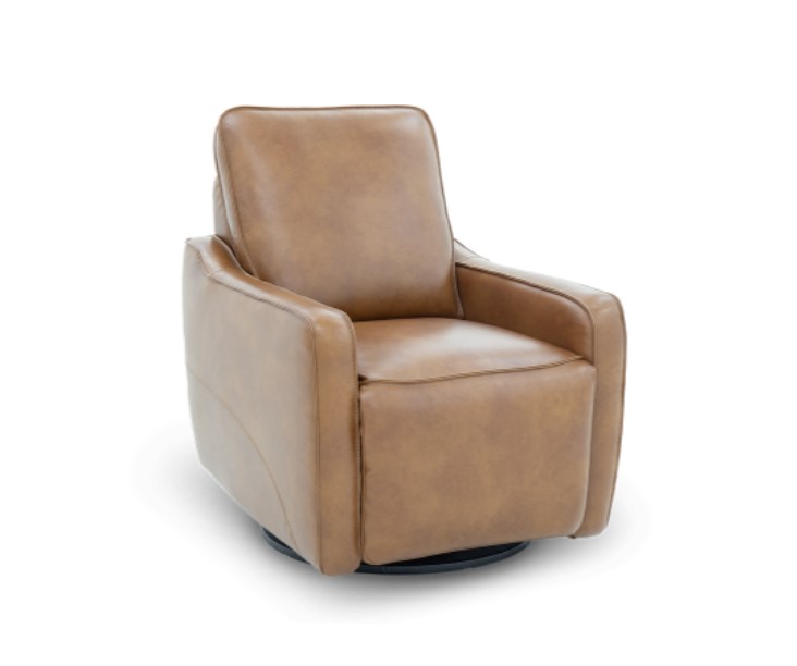 Mara Leather Swivel Power Recliner-image